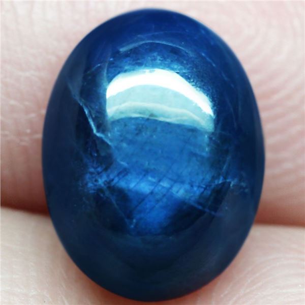 BIG  PERFECT 6 RAYS STAR BLUE SAPPHIRE  7.60 ct.