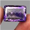 Image 3 : Jumbo Clean 57.44 Ct 25x18 mm Antique Checker Board Cut Natural Purple Amethyst