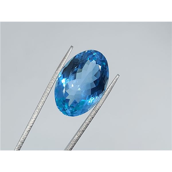 VVS 6.55 Ct 10.5 Mm Cushion Concave Cut 100% Natural Sky Blue Topaz Brazil