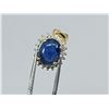 Image 1 : 925 STERLING SILVER PENDANT WITH BLUE SAPPHIRE AND CZ 11.61 ct.
