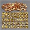 Image 2 : 3.05ct 1.8mm 90pcs Round Diamond Cut Orange Yellow Sapphire Lot