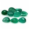Image 3 : 2.74 CT. NATURAL 9PCS GREEN EMERALD ZAMBIA PEAR CUT