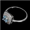 Image 3 : Cushion Sky Blue Topaz 5mm Cz 14K White Gold Plate 925 Sterling Silver Ring 8