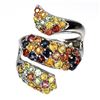 Image 1 : Round Sapphire Multi Color 2.5mm 14K White Gold Plate 925 Sterling Silver Ring 9