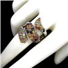 Image 3 : Round Sapphire Multi Color 2.5mm 14K White Gold Plate 925 Sterling Silver Ring 9