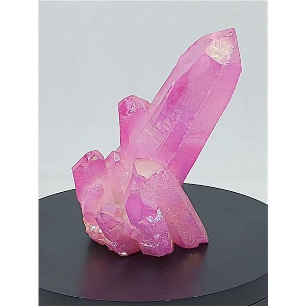 TITANIUM RAINBOW AURA QUARTZ  - predominantly pink