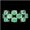 Image 1 : Unheated Oval Emerald 5x4mm 14K White Gold Plate 925 Sterling Silver Ring 7