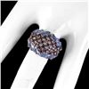 Image 3 : Unheated Oval Tanzanite 5x3mm Rhodolite Garnet 14 k White Gold Plated 925 Sterling Silver Ring Size