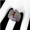 Image 3 : Unheated Pear Tanzanite 5x3 mm Rhodolite Sapphire 14 k White Gold Plated 925 Sterling Silver Ring Si