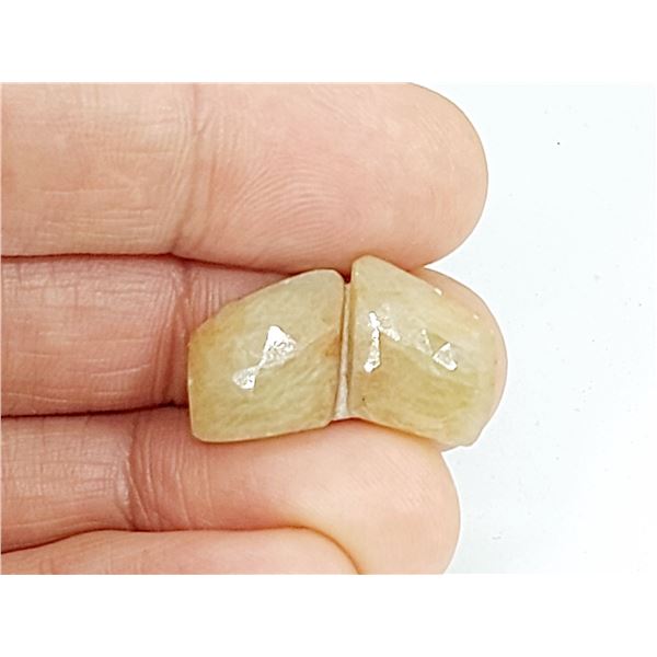 NATURAL YELLOWISH SHEEN ROSE-CUT SAPPHIRE 19.13 ct.