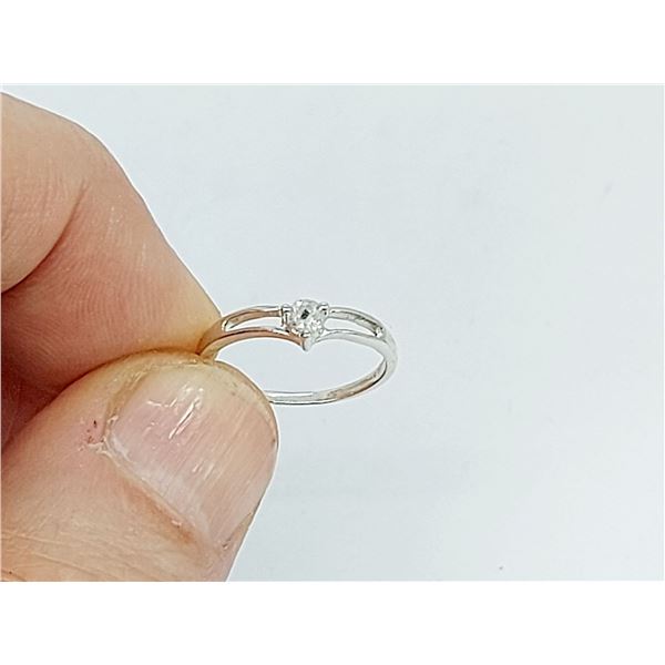 FABULOUS STERLING SILVER 925 RING WITH DIAMOND 0.15 ct.