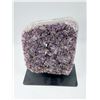 Image 1 : AMETHYST WITH EPIDOTE  -  Specimen on stand