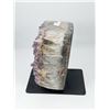 Image 2 : AMETHYST WITH EPIDOTE  -  Specimen on stand