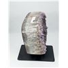 Image 5 : AMETHYST WITH EPIDOTE  -  Specimen on stand