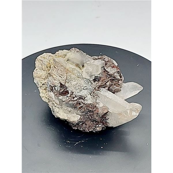 VERY RARE SPECULARITE WITH HEMATIRE IN QUARTZ MATRIX WITH FELDSPAR AND GALENA