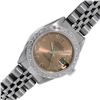 Image 2 : Rolex Ladies Stainless Steel Salmon Roman Datejust Wristwatch
