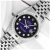 Image 3 : Rolex Men's Stainless Steel Blue Vignette Diamond & Sapphire Datejust Wristwatch