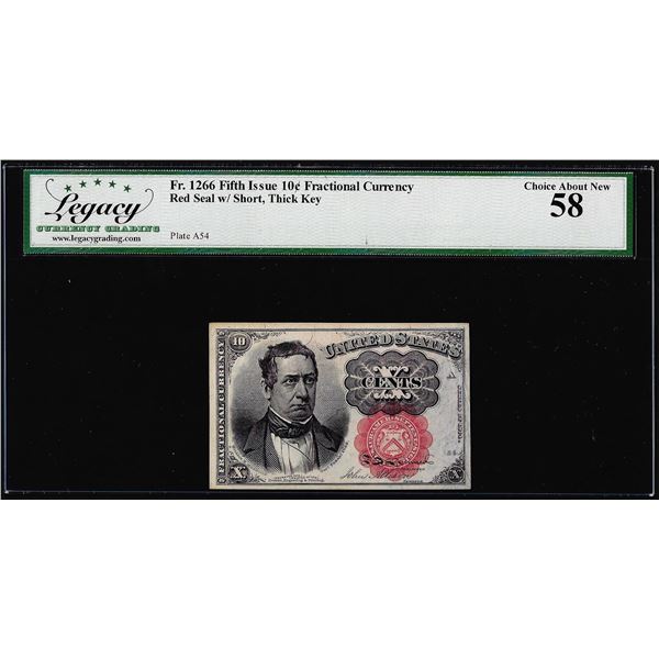 1874 Fifth Issue Ten Cents Fractional Currency Note Fr.1266 Legacy Choice About New 58