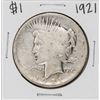 Image 1 : 1921 $1 Peace Silver Dollar Coin