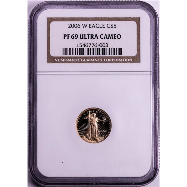 2006-W $5 Proof American Gold Eagle Coin NGC PF69 Ultra Cameo