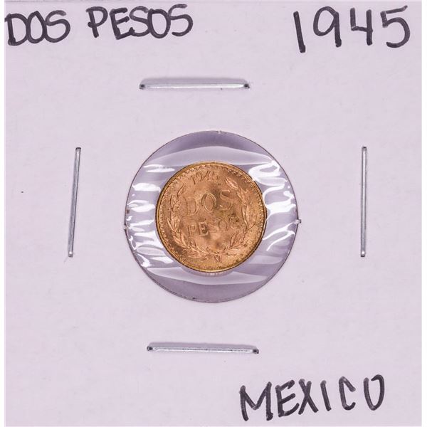 1945 Mexico Dos Pesos Gold Coin