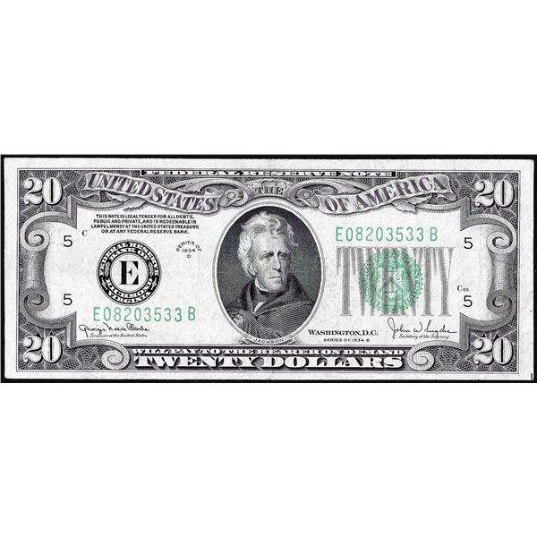 1934D $20 Federal Reserve Note Richmond