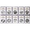 Image 5 : Lot of 1986-2005 $1 American Silver Eagle Coin Set NGC MS69