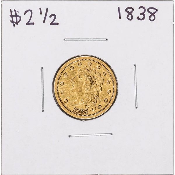 1838 $2 1/2 Classic Head Liberty Head Quarter Eagle Gold Coin