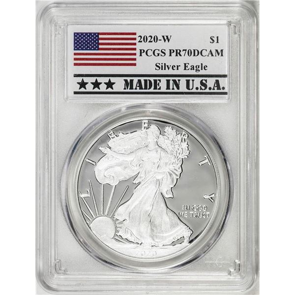2020-W $1 Proof American Silver Dollar Coin PCGS PR70DCAM