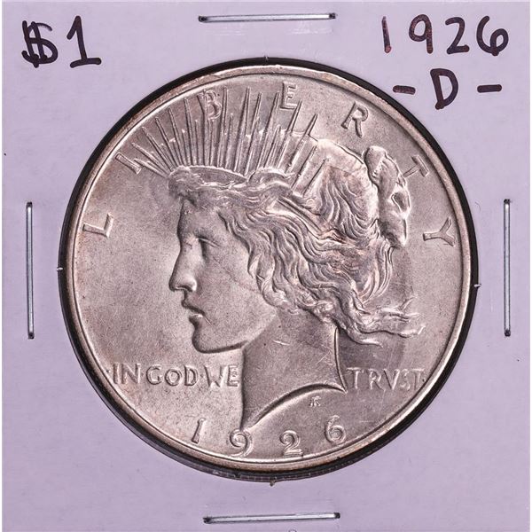 1926-D $1 Peace Silver Dollar Coin