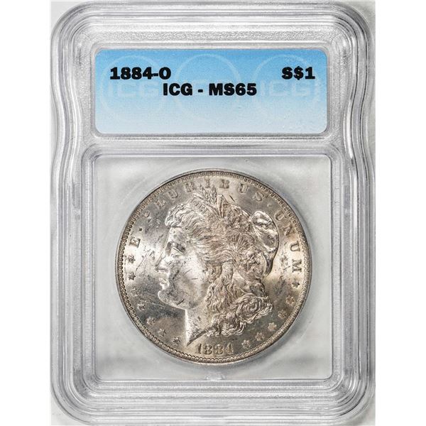 1884-O $1 Morgan Silver Dollar Coin ICG MS65
