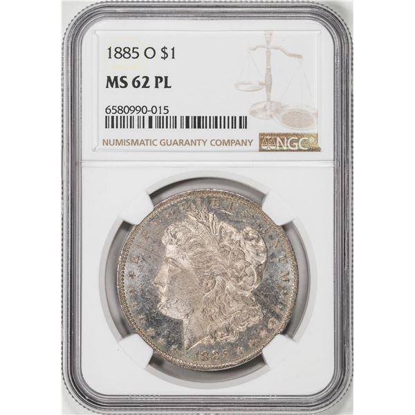 1885-O $1 Morgan Silver Dollar Coin NGC MS62PL