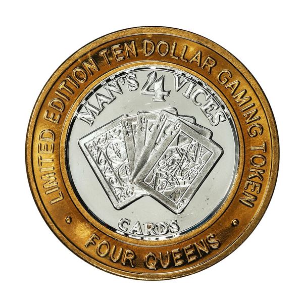 .999 Fine Silver Four Queens Las Vegas, NV $10 Limited Edition Gaming Token