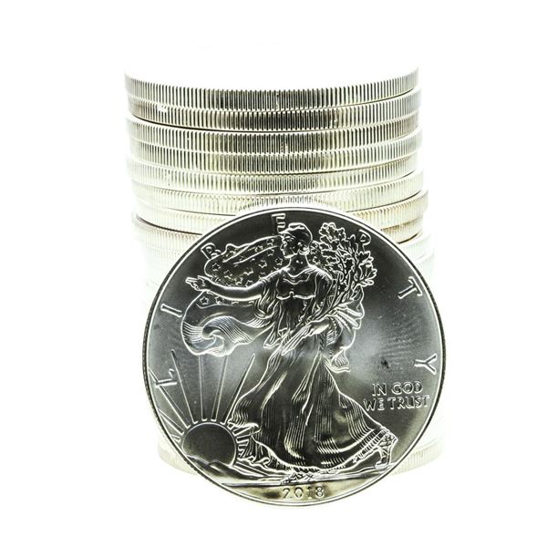 Roll of (20) 2018 Brilliant Uncirculated $1 American Silver Eagle Coins