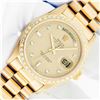 Image 2 : Rolex Men's 18K Yellow Gold Diamond Day Date President Wristwatch