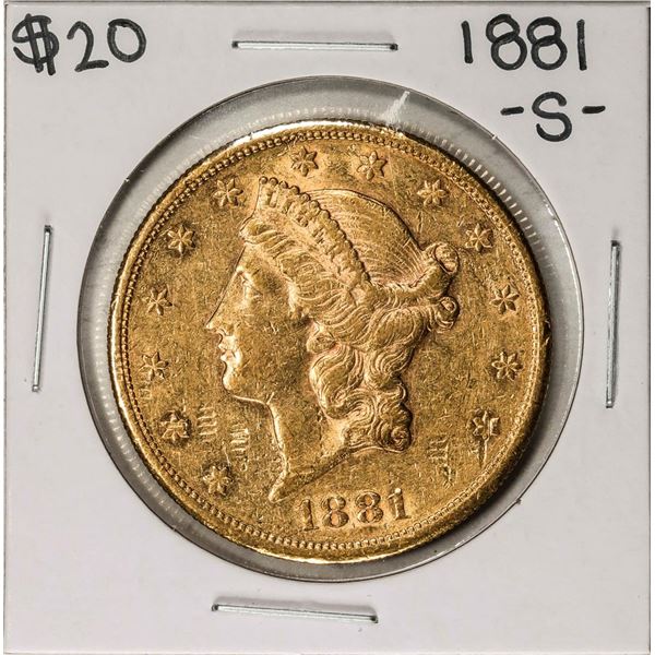 1881-S $20 Liberty Head Double Eagle Gold Coin