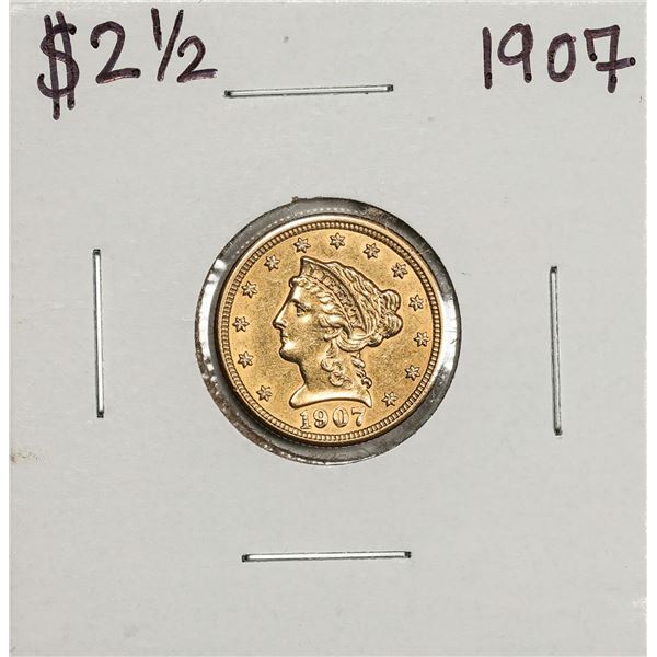 1907 $2 1/2 Liberty Head Quarter Eagle Gold Coin