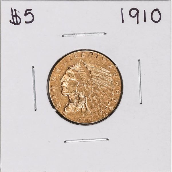 1910 $5 Indian Head Half Eagle Gold Coin