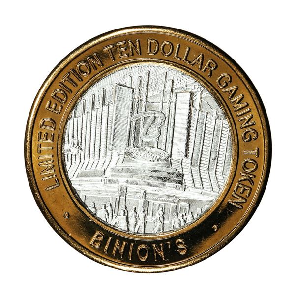 .999 Silver Binion's Las Vegas, Nevada $10 Casino Limited Edition Gaming Token