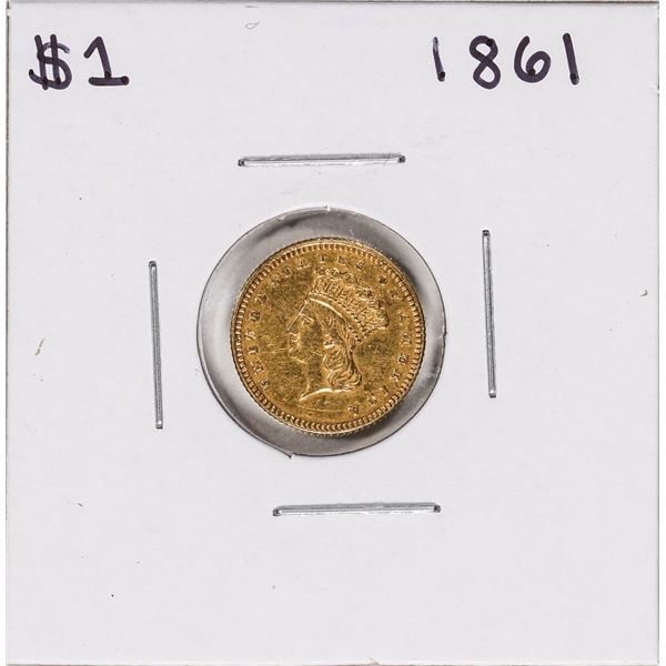 1861 Type 3 $1 Indian Princess Head Gold Dollar Coin