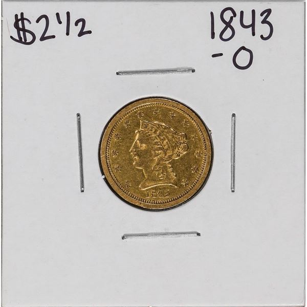 1843-O $2 1/2 Liberty Head Quarter Eagle Gold Coin