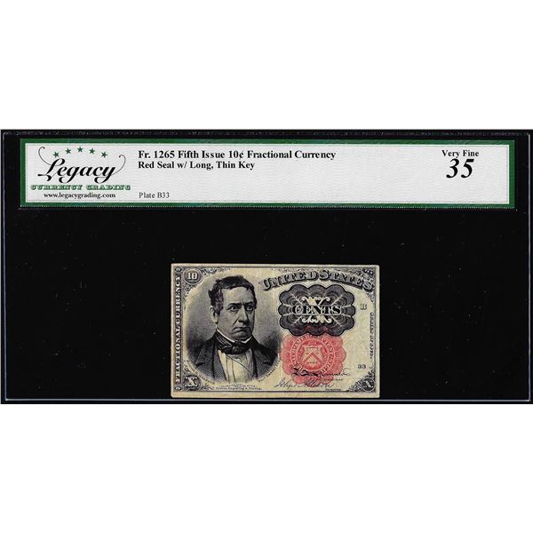 1874 Fifth Issue Ten Cents Fractional Note Fr.1265 Legacy Very Fine 35