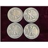 Image 24 : WALKING LIBERTY SILVER HALF DOLLAR - FOUR COINS