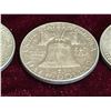 Image 10 : FRANKLIN SILVER HALF DOLLARS - THREE COINS
