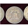 Image 11 : FRANKLIN SILVER HALF DOLLARS - THREE COINS
