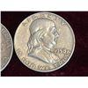 Image 13 : FRANKLIN SILVER HALF DOLLARS - THREE COINS