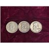 Image 2 : FRANKLIN SILVER HALF DOLLARS - THREE COINS