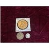 Image 1 : HALF CENT - 1810; SILVER ROUND; INDIAN PEACE MEDAL