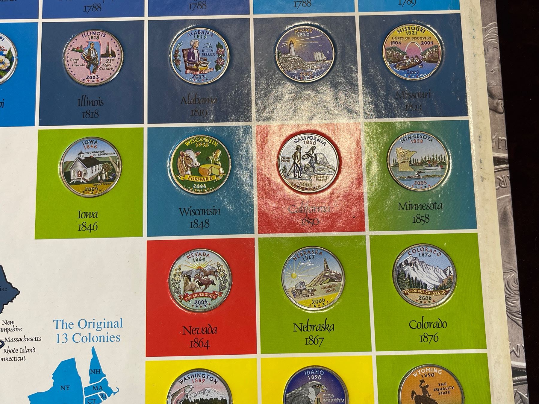 COLORIZED STATE QUARTERS