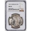 Image 1 : 1921 $1 Morgan Silver Dollar Coin NGC MS63
